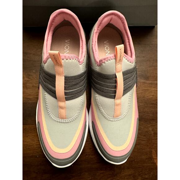 Vionic Women's Size 7 Pink and Gray  Vayda Arch Support Slip On Sneakers - Picture 1 of 6